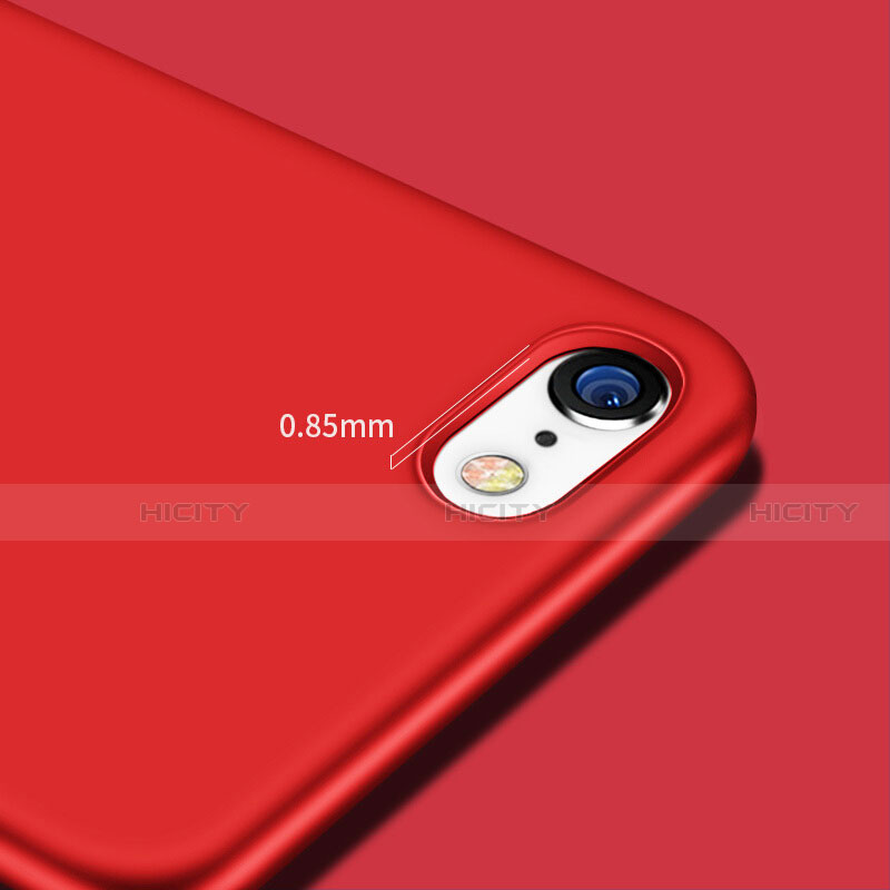 Custodia Morbida Silicone Lucido per Apple iPhone SE (2020) Rosso