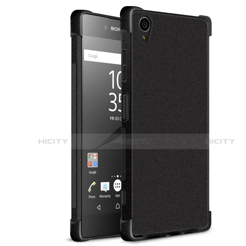 Custodia Morbida Silicone Lucido per Sony Xperia XA1 Plus Nero