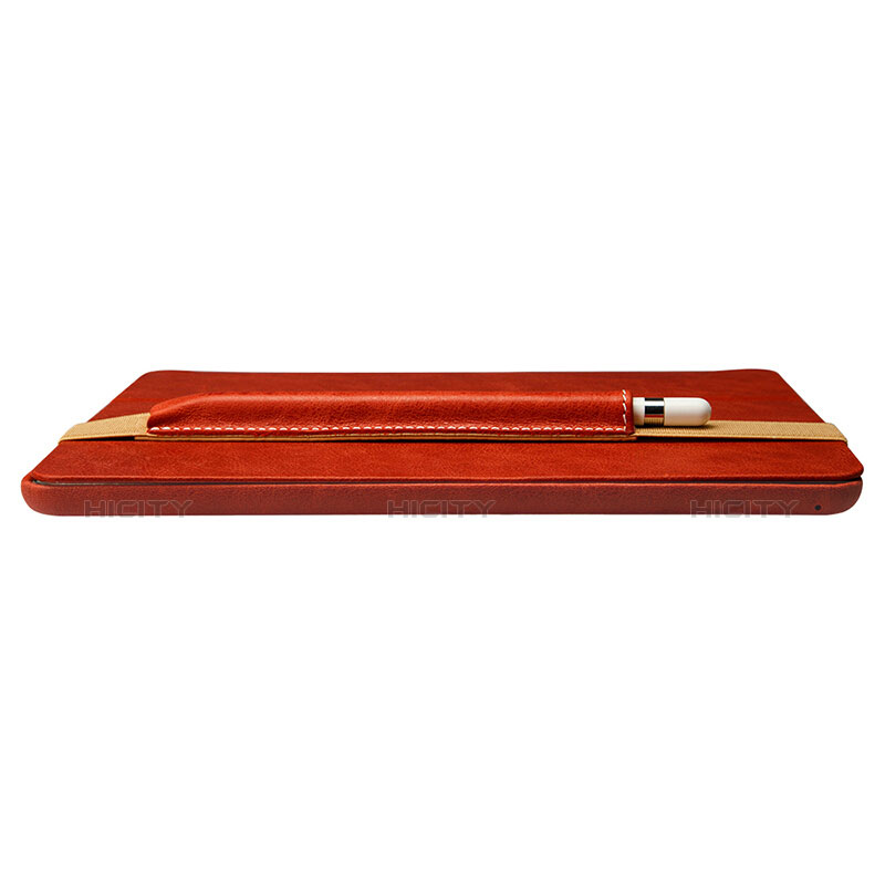 Custodia Pelle Elastico Cover Manicotto Staccabile P01 per Apple Pencil Apple New iPad 9.7 (2017) Rosso