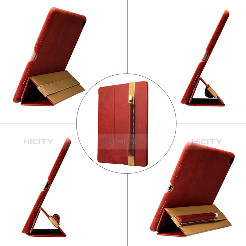 Custodia Pelle Elastico Cover Manicotto Staccabile P01 per Apple Pencil Apple New iPad 9.7 (2018) Rosso