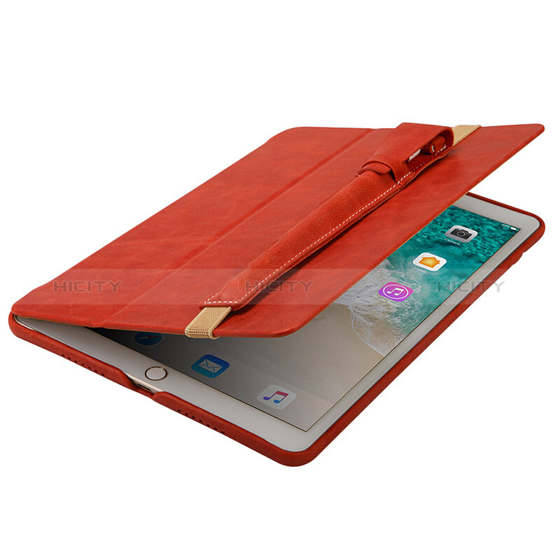 Custodia Pelle Elastico Cover Manicotto Staccabile P02 per Apple Pencil Apple iPad Pro 9.7 Rosso