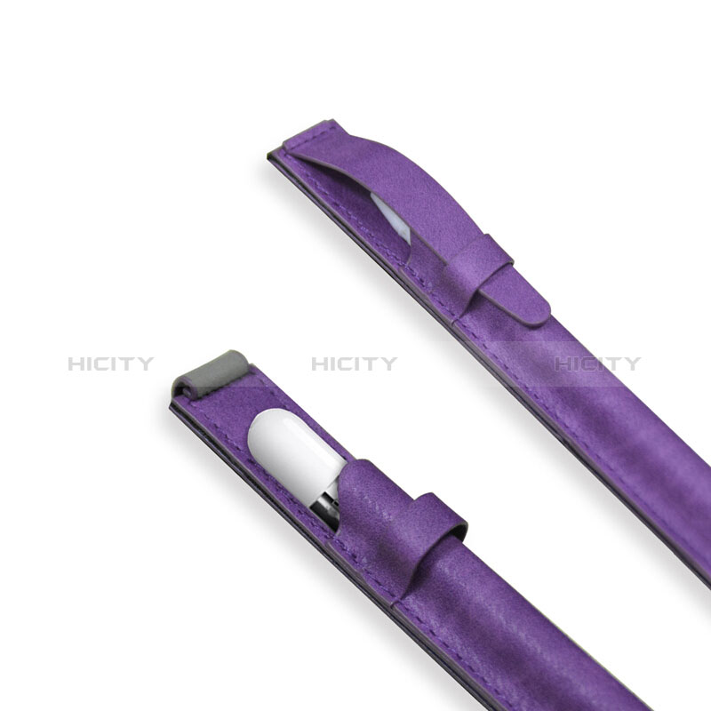 Custodia Pelle Elastico Cover Manicotto Staccabile P03 per Apple Pencil Apple iPad Pro 12.9 (2017) Viola