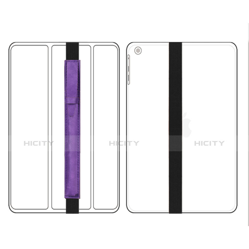 Custodia Pelle Elastico Cover Manicotto Staccabile P03 per Apple Pencil Apple New iPad 9.7 (2017) Viola