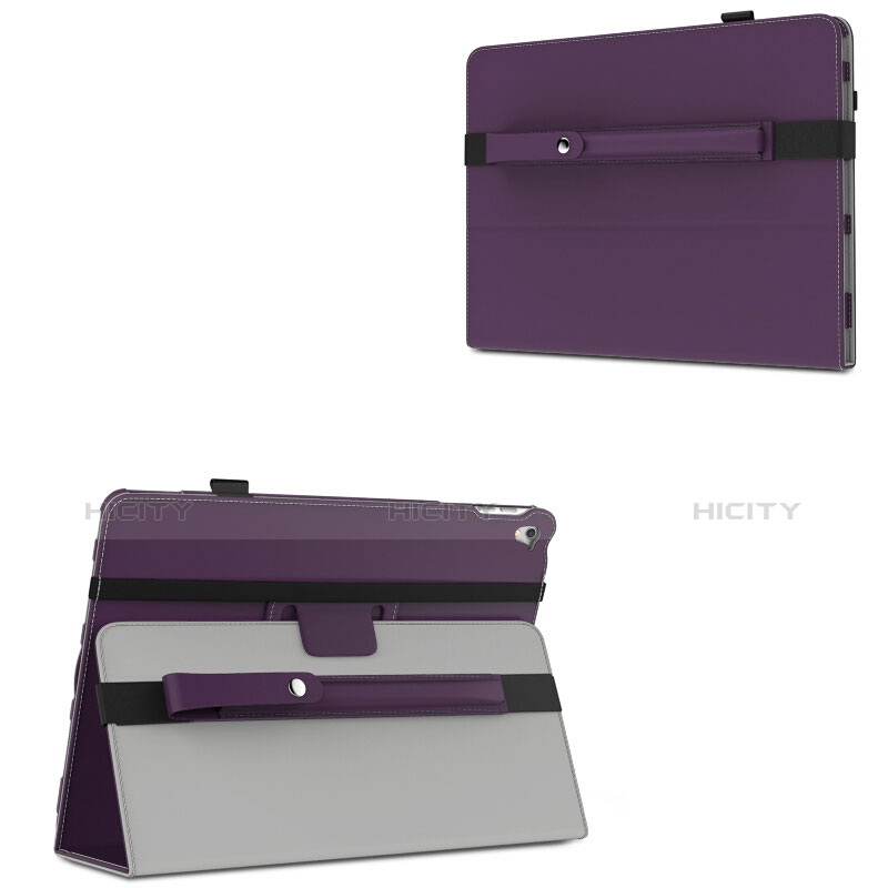 Custodia Pelle Elastico Cover Manicotto Staccabile per Apple Pencil Apple iPad Pro 9.7 Viola