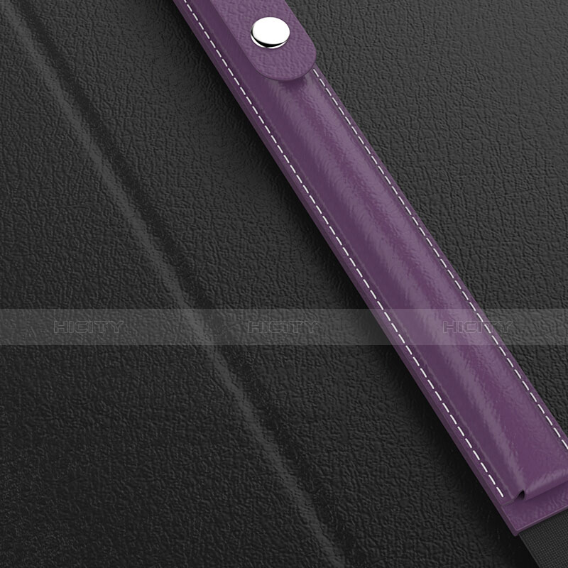 Custodia Pelle Elastico Cover Manicotto Staccabile per Apple Pencil Apple New iPad 9.7 (2017) Viola