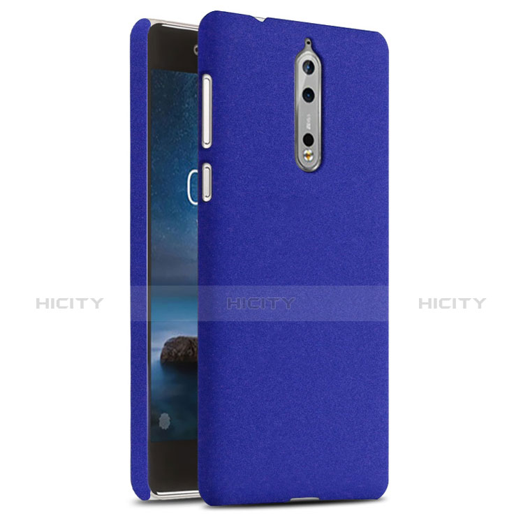 Custodia Plastica Cover Rigida Sabbie Mobili per Nokia 8 Blu