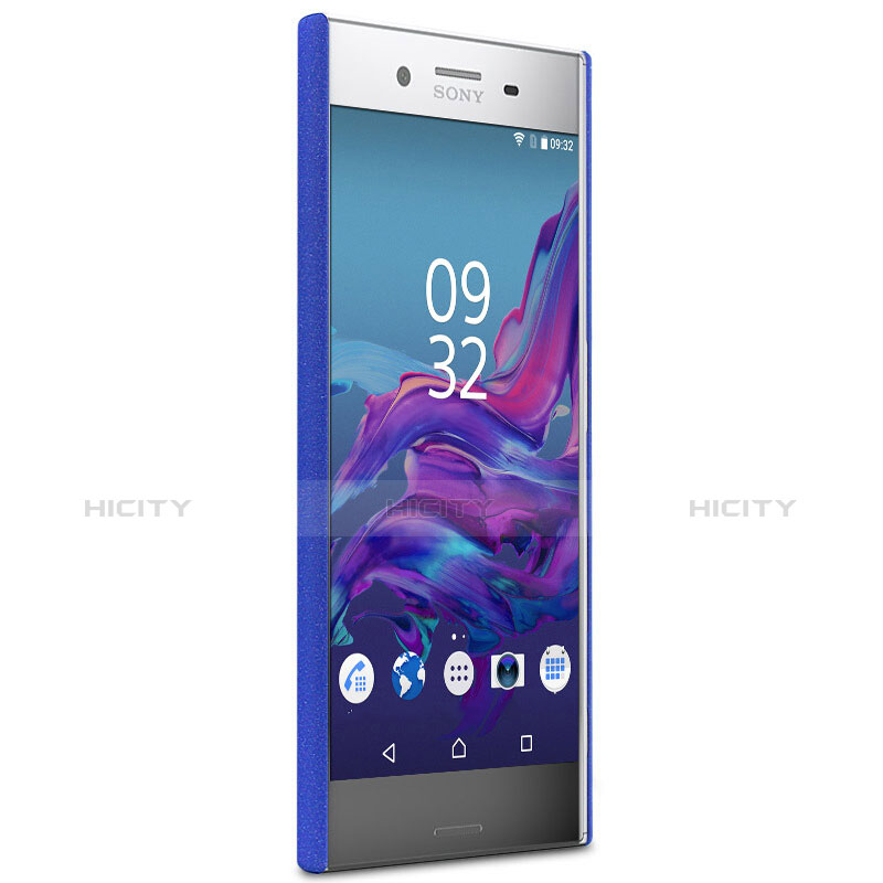 Custodia Plastica Cover Rigida Sabbie Mobili per Sony Xperia XZ Premium Blu