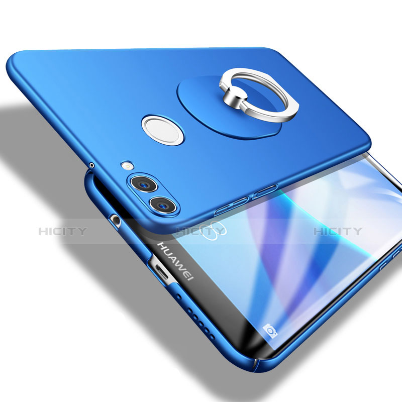 Custodia Plastica Rigida Cover Opaca con Anello Supporto A01 per Huawei Enjoy 8 Plus