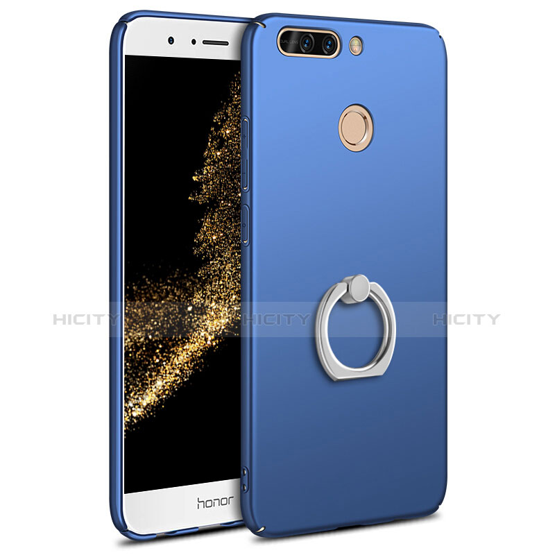 Custodia Plastica Rigida Cover Opaca con Anello Supporto A01 per Huawei Honor V9