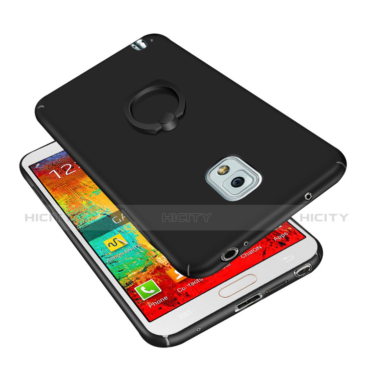 Custodia Plastica Rigida Cover Opaca con Anello Supporto A01 per Samsung Galaxy Note 4 Duos N9100 Dual SIM