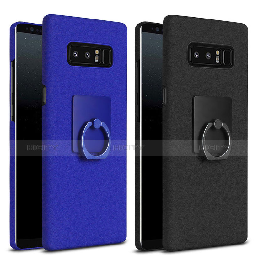 Custodia Plastica Rigida Cover Opaca con Anello Supporto A01 per Samsung Galaxy Note 8