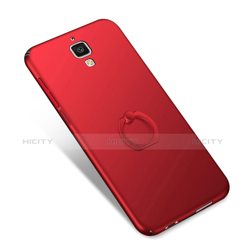 Custodia Plastica Rigida Cover Opaca con Anello Supporto A01 per Xiaomi Mi 4 LTE