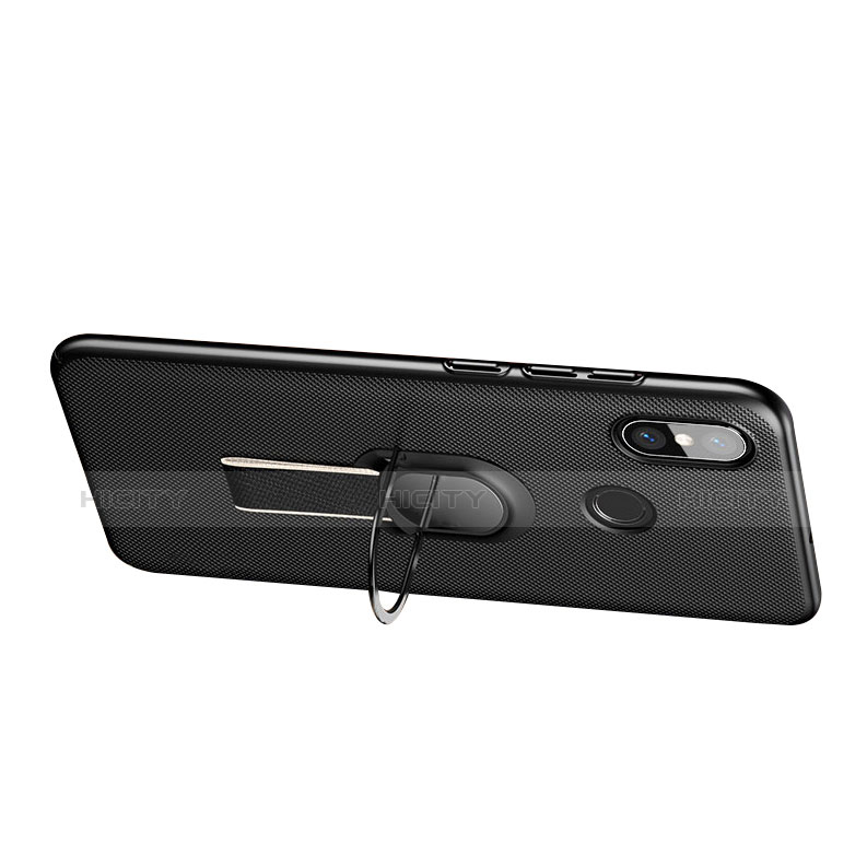 Custodia Plastica Rigida Cover Opaca con Anello Supporto A01 per Xiaomi Mi 8