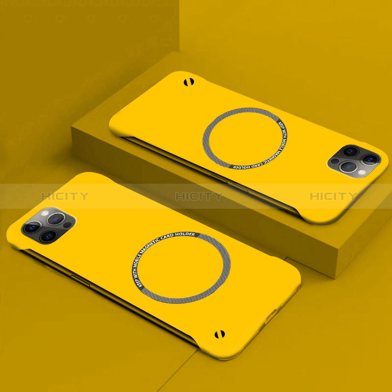 Custodia Plastica Rigida Cover Opaca con Mag-Safe Magnetic P01 per Apple iPhone 14 Giallo