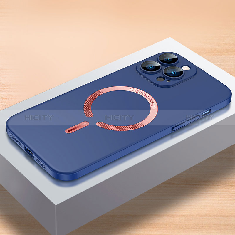 Custodia Plastica Rigida Cover Opaca con Mag-Safe Magnetic QC1 per Apple iPhone 15 Pro Max Blu
