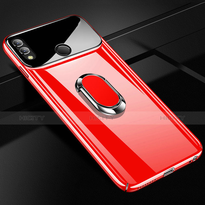 Custodia Plastica Rigida Cover Opaca con Magnetico Anello Supporto A01 per Huawei Honor 10 Lite Rosso