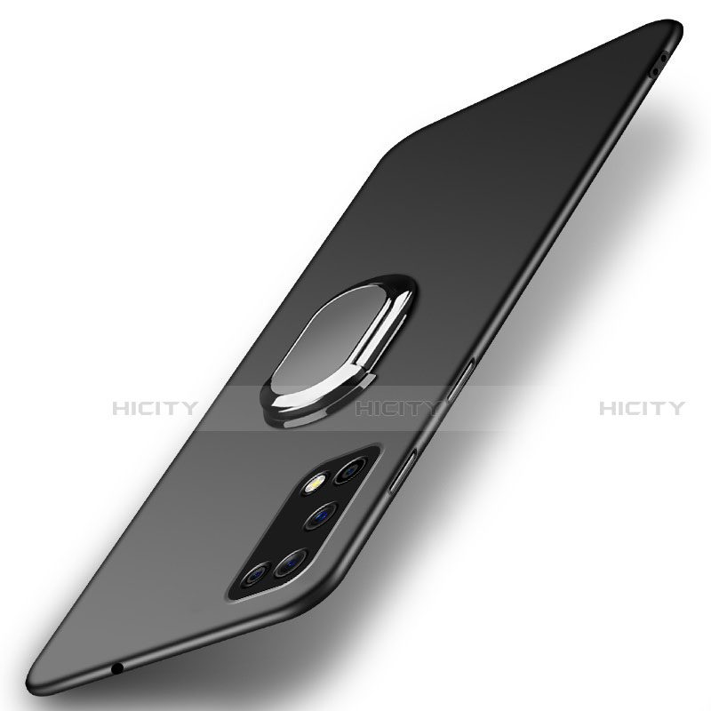 Custodia Plastica Rigida Cover Opaca con Magnetico Anello Supporto A01 per Oppo K7x 5G Nero