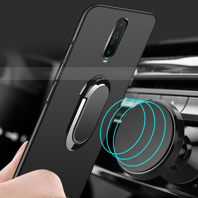 Custodia Plastica Rigida Cover Opaca con Magnetico Anello Supporto A01 per Xiaomi Redmi K30 4G