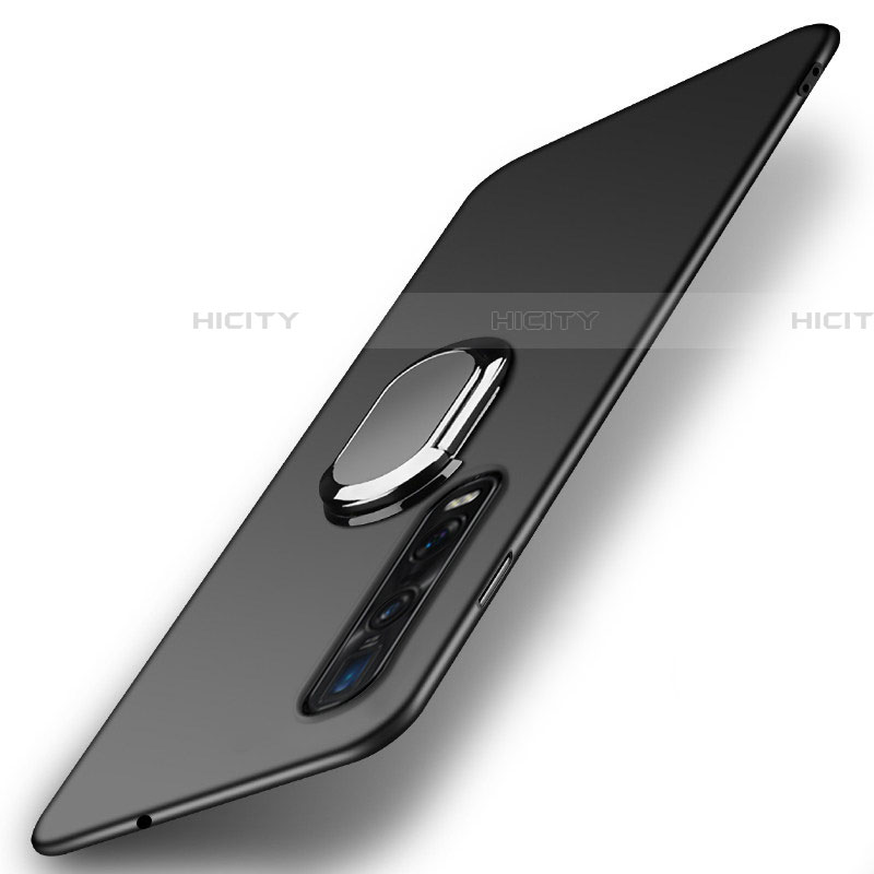 Custodia Plastica Rigida Cover Opaca con Magnetico Anello Supporto A02 per Oppo Find X2 Pro