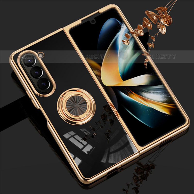 Custodia Plastica Rigida Cover Opaca con Magnetico Anello Supporto AN1 per Samsung Galaxy Z Fold5 5G