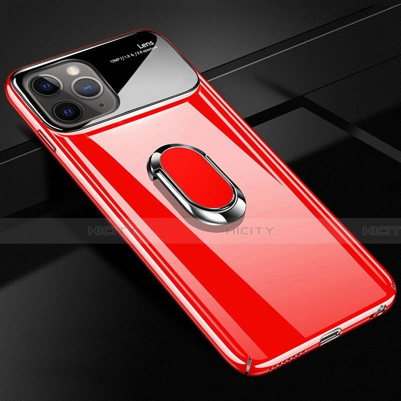 Custodia Plastica Rigida Cover Opaca con Magnetico Anello Supporto P01 per Apple iPhone 11 Pro