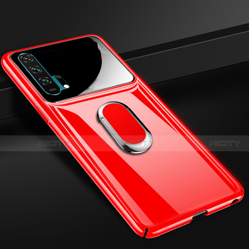 Custodia Plastica Rigida Cover Opaca con Magnetico Anello Supporto P01 per Huawei Honor 20 Pro