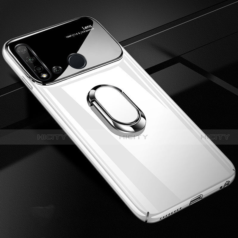 Custodia Plastica Rigida Cover Opaca con Magnetico Anello Supporto P01 per Huawei P20 Lite (2019)