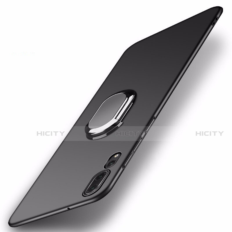 Custodia Plastica Rigida Cover Opaca con Magnetico Anello Supporto P01 per Huawei P20 Pro