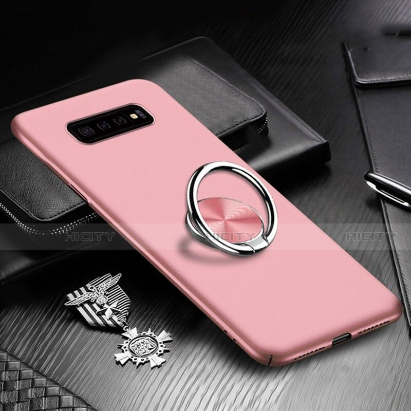 Custodia Plastica Rigida Cover Opaca con Magnetico Anello Supporto P01 per Samsung Galaxy S10