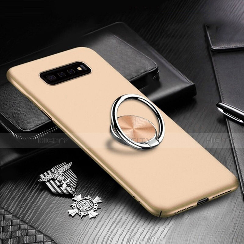 Custodia Plastica Rigida Cover Opaca con Magnetico Anello Supporto P01 per Samsung Galaxy S10 5G