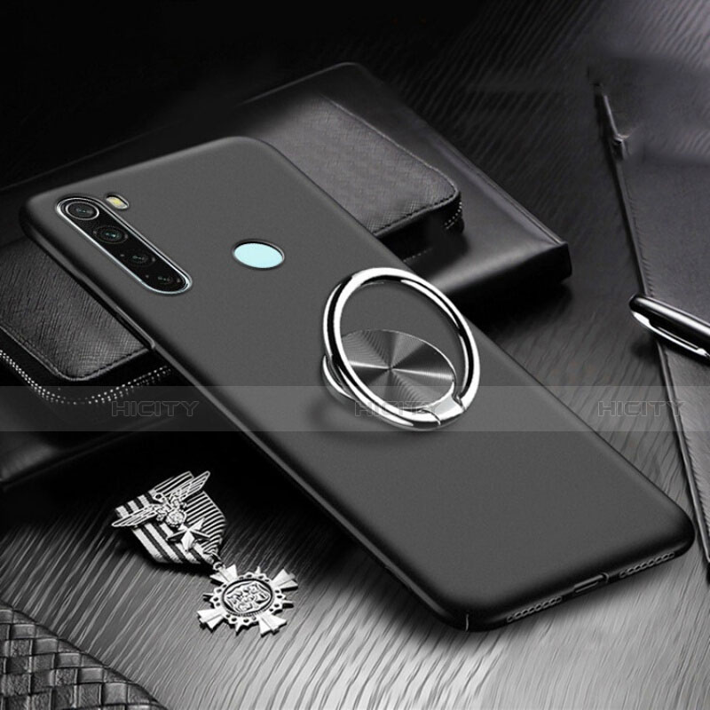 Custodia Plastica Rigida Cover Opaca con Magnetico Anello Supporto P01 per Xiaomi Redmi Note 8T