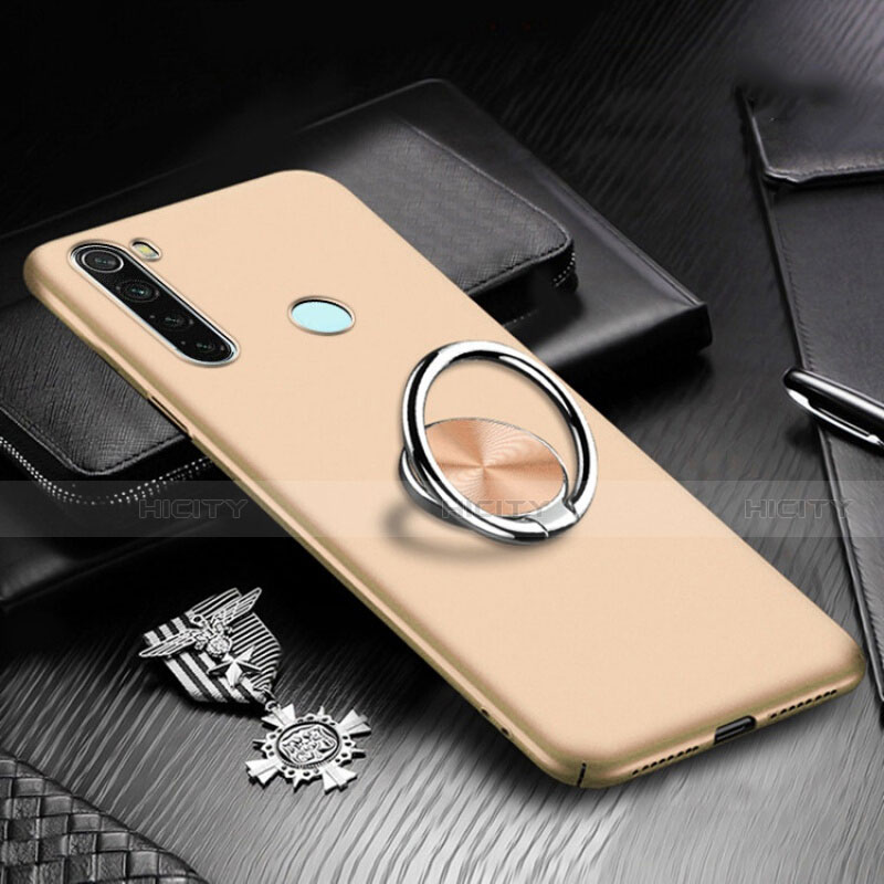 Custodia Plastica Rigida Cover Opaca con Magnetico Anello Supporto P01 per Xiaomi Redmi Note 8T