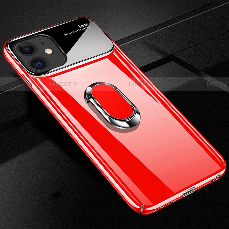 Custodia Plastica Rigida Cover Opaca con Magnetico Anello Supporto P02 per Apple iPhone 11