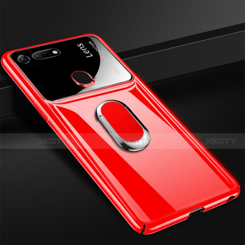 Custodia Plastica Rigida Cover Opaca con Magnetico Anello Supporto P02 per Huawei Honor V20