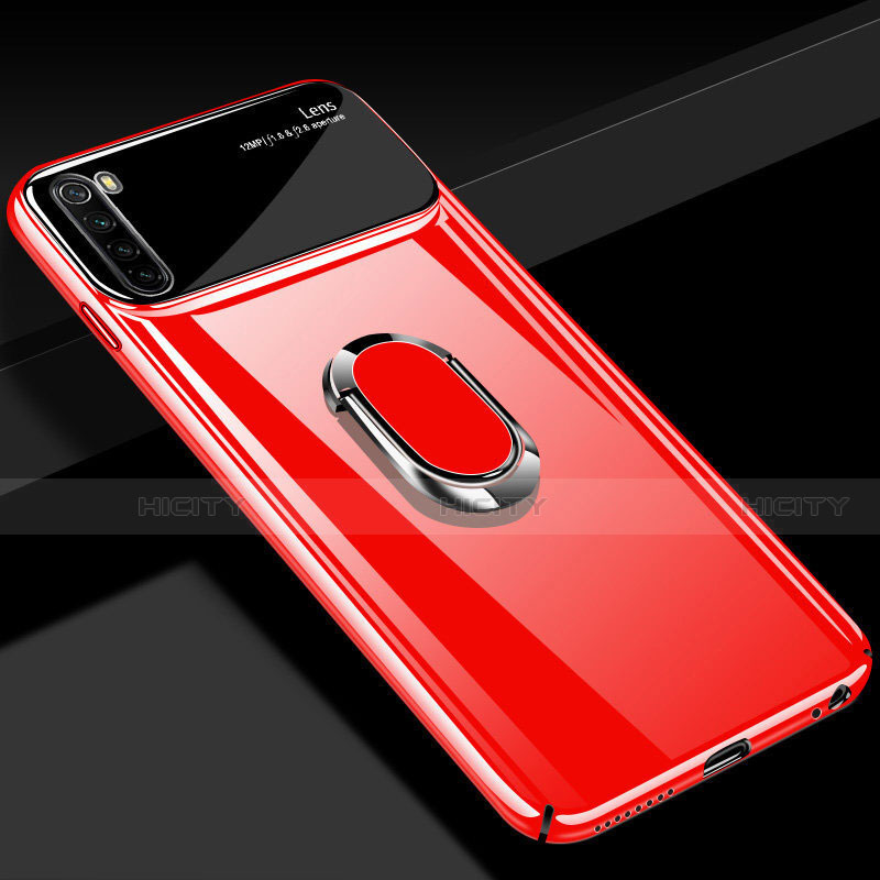 Custodia Plastica Rigida Cover Opaca con Magnetico Anello Supporto P03 per Xiaomi Redmi Note 8 (2021)