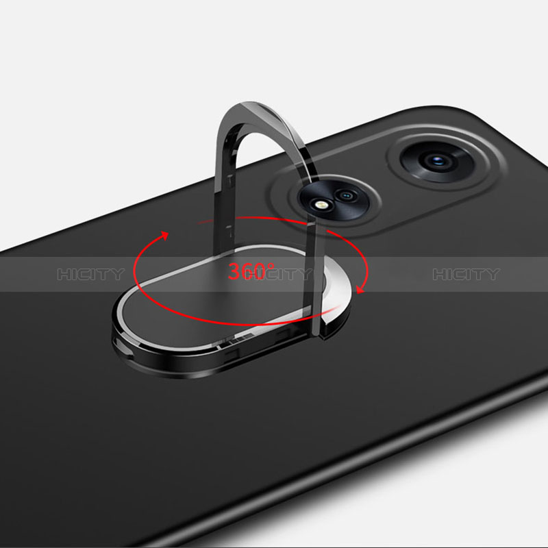 Custodia Plastica Rigida Cover Opaca con Magnetico Anello Supporto per Oppo A1 Pro 5G