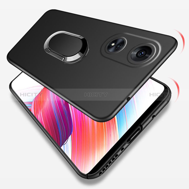 Custodia Plastica Rigida Cover Opaca con Magnetico Anello Supporto per Oppo A1 Pro 5G