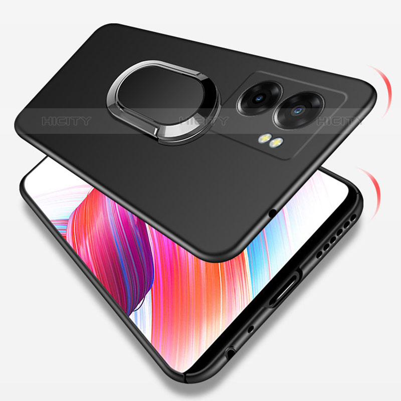 Custodia Plastica Rigida Cover Opaca con Magnetico Anello Supporto per Oppo Reno7 SE 5G