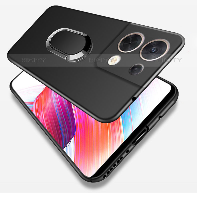 Custodia Plastica Rigida Cover Opaca con Magnetico Anello Supporto per Oppo Reno8 Pro+ Plus 5G