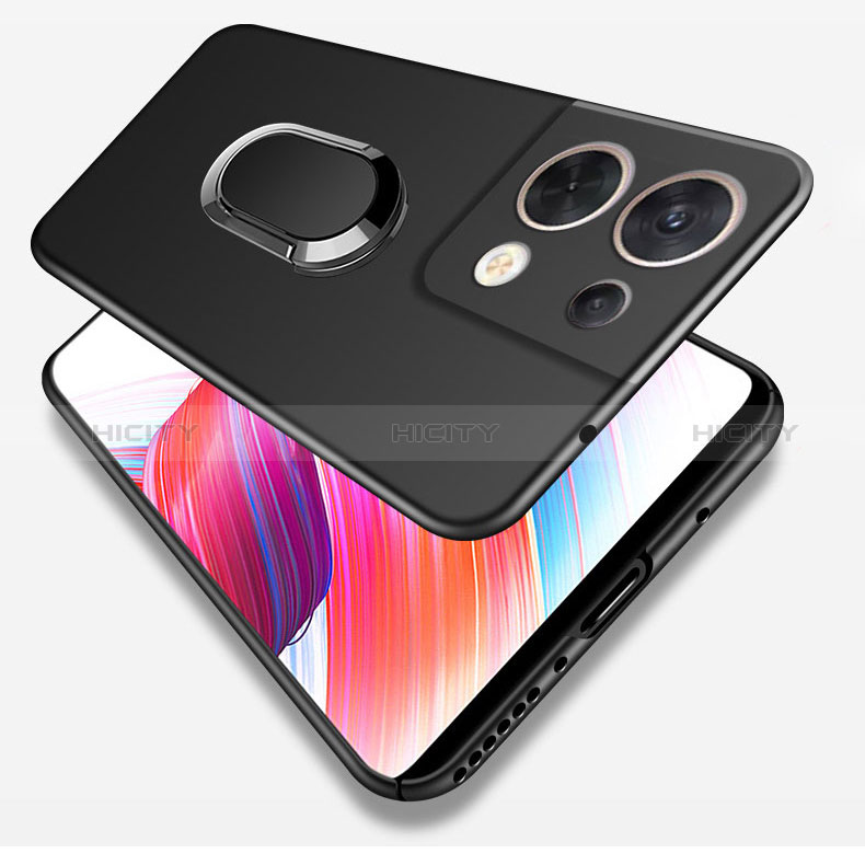 Custodia Plastica Rigida Cover Opaca con Magnetico Anello Supporto per Oppo Reno9 Pro+ Plus 5G