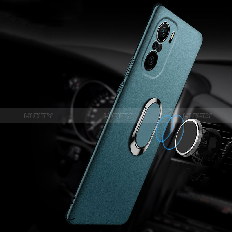 Custodia Plastica Rigida Cover Opaca con Magnetico Anello Supporto S01 per Xiaomi Mi 11i 5G