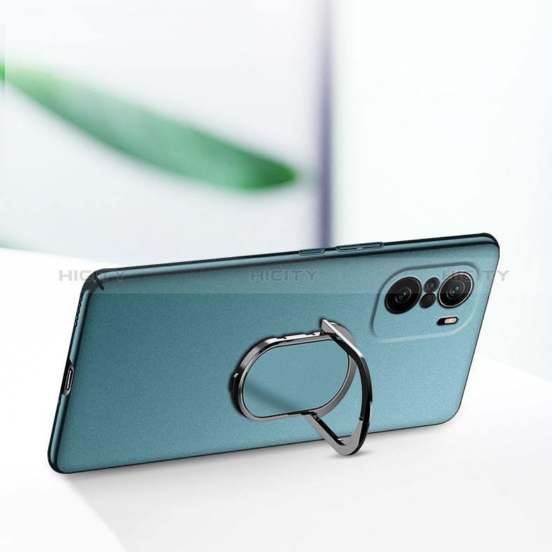 Custodia Plastica Rigida Cover Opaca con Magnetico Anello Supporto S01 per Xiaomi Redmi K40 Pro 5G