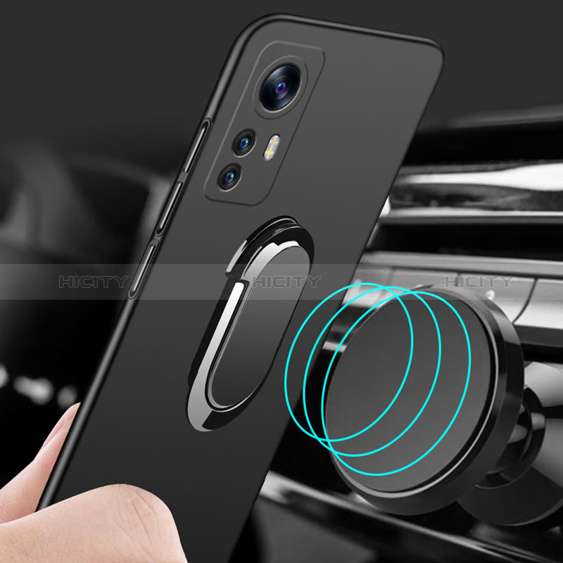 Custodia Plastica Rigida Cover Opaca con Magnetico Anello Supporto S01 per Xiaomi Redmi Note 12S