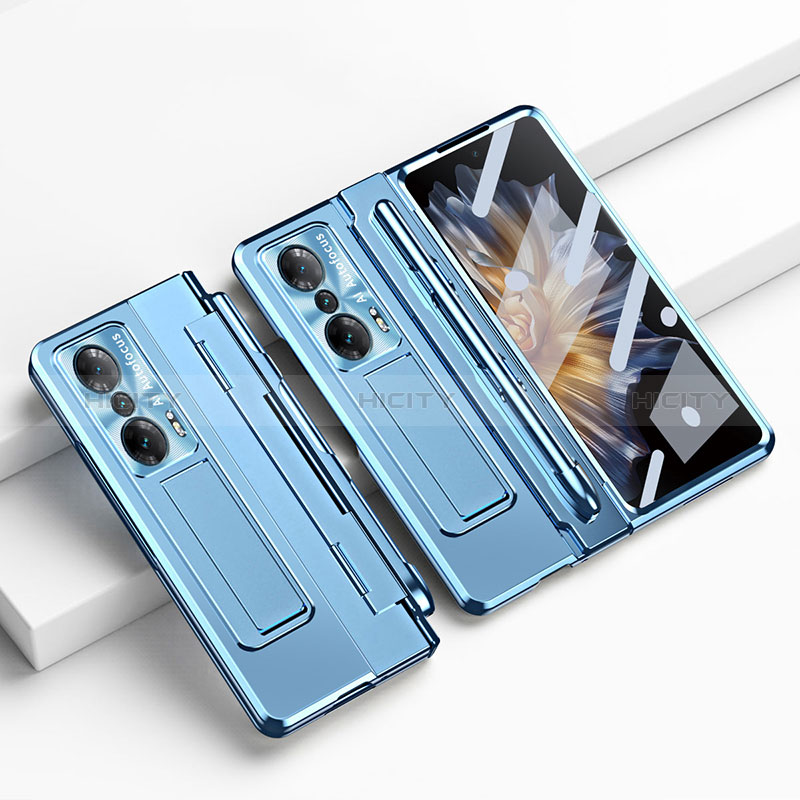 Custodia Plastica Rigida Cover Opaca con Supporto ZL1 per Huawei Honor Magic Vs 5G Blu