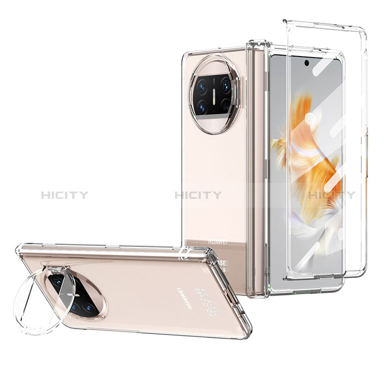 Custodia Plastica Rigida Cover Opaca con Supporto ZL1 per Huawei Mate X3 Chiaro