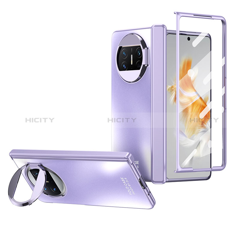 Custodia Plastica Rigida Cover Opaca con Supporto ZL1 per Huawei Mate X5 Viola