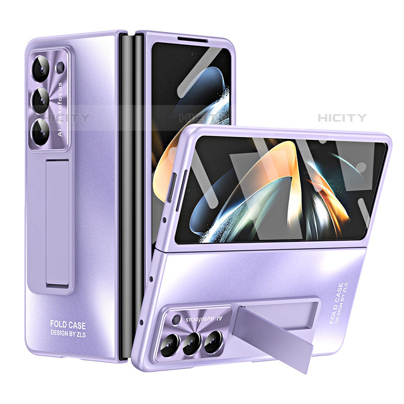 Custodia Plastica Rigida Cover Opaca con Supporto ZL1 per Samsung Galaxy Z Fold5 5G Viola