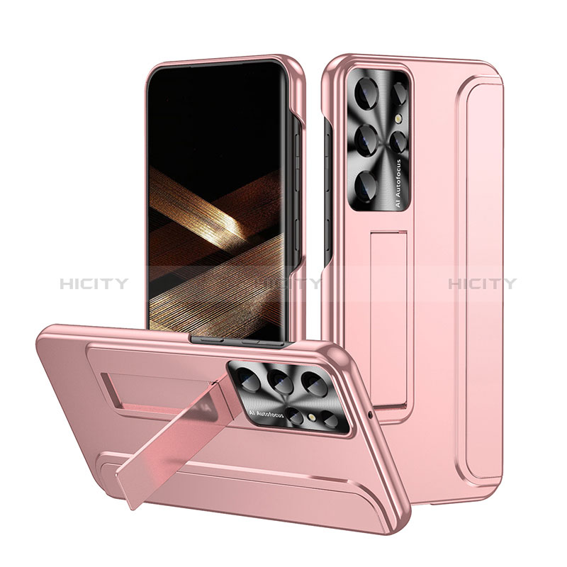 Custodia Plastica Rigida Cover Opaca con Supporto ZL2 per Samsung Galaxy S24 Ultra 5G Oro Rosa