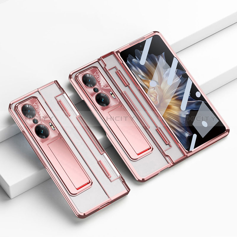 Custodia Plastica Rigida Cover Opaca con Supporto ZL3 per Huawei Honor Magic Vs Ultimate 5G Oro Rosa