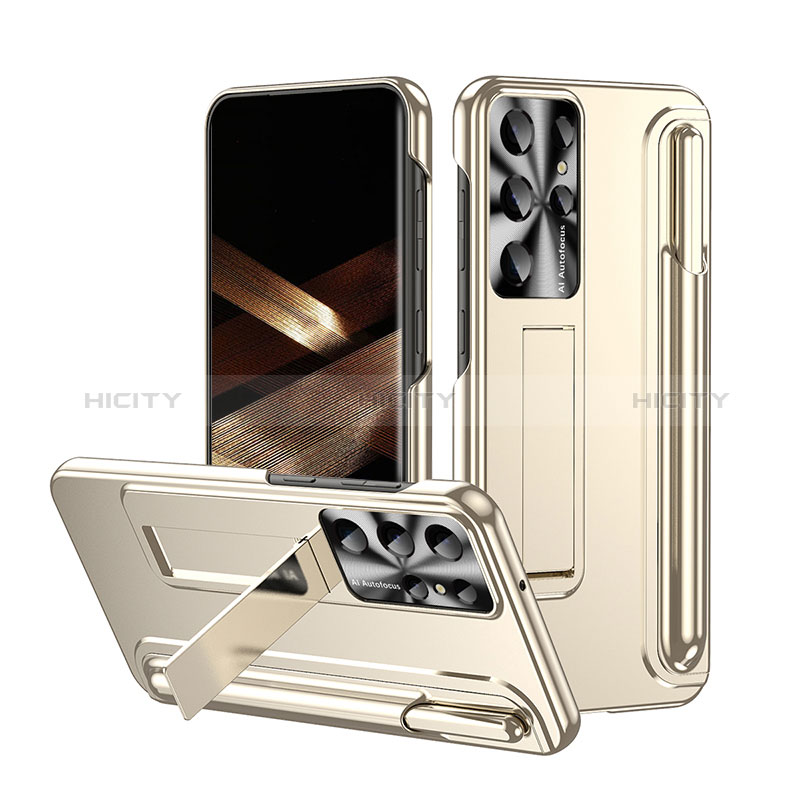 Custodia Plastica Rigida Cover Opaca con Supporto ZL3 per Samsung Galaxy S24 Ultra 5G Oro